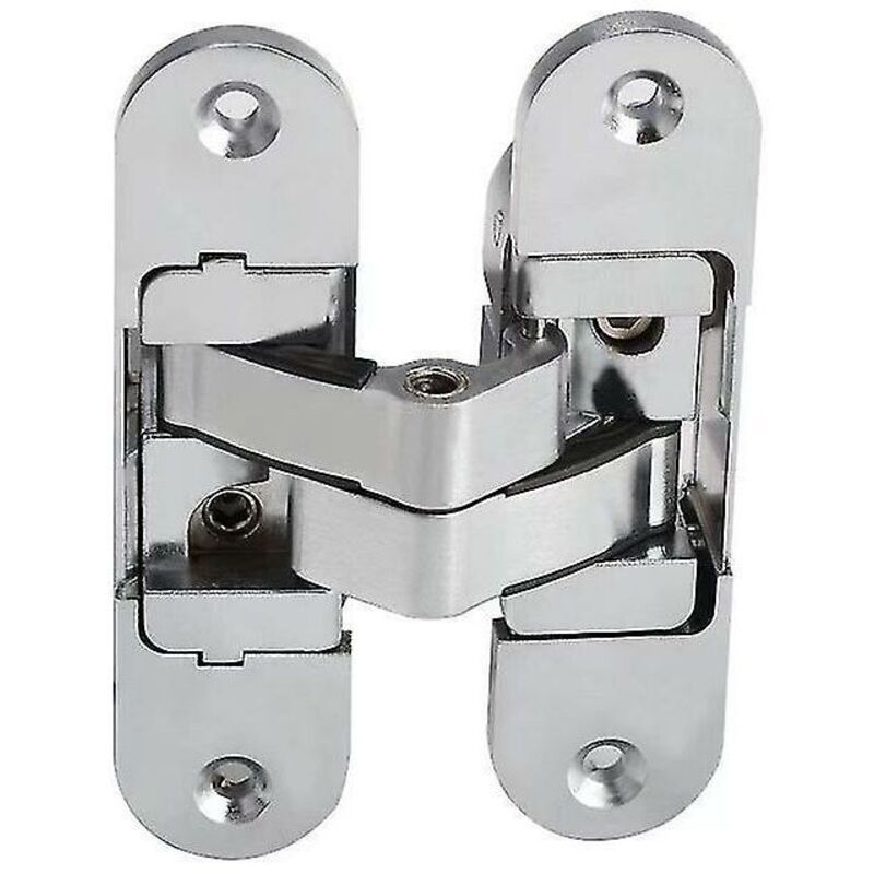 Charnière invisible 3D. Acier inoxydable satiné.2 pièces,2395mm (gauche + droite)