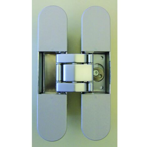 Charnière invisible chrome satiné à entailler K7000CS - 120 x 67 mm - KRONA KOBLENZ