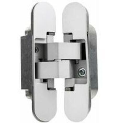 Charnière invisible pour portes, Lot de 2 charnières invisibles pour portes lourdes, charge 40 kg, ouverture 180º