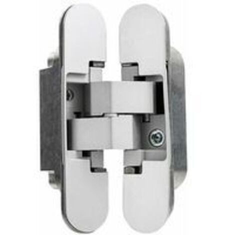 Charnière invisible pour portes, Lot de 2 charnières invisibles pour portes lourdes, charge 40 kg, ouverture 180º