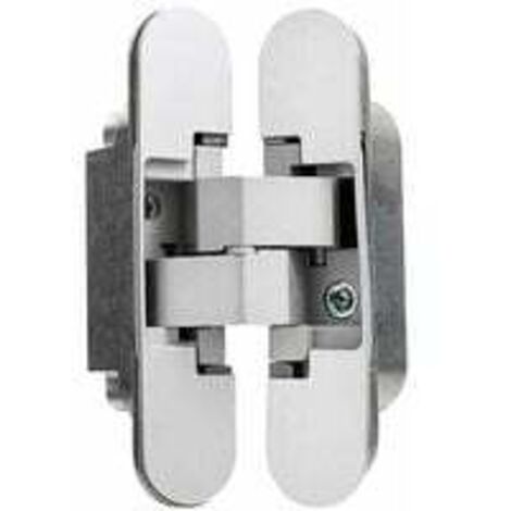 Charnière invisible pour portes, Lot de 2 charnières invisibles pour portes lourdes, charge 40 kg, ouverture 180º