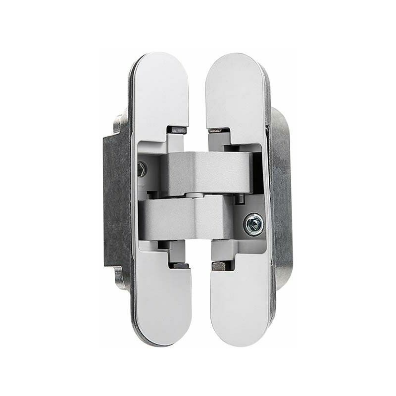 Charnière invisible pour portes, Lot de 2 charnières invisibles pour portes lourdes, charge de 40 kg, ouverture de 180º