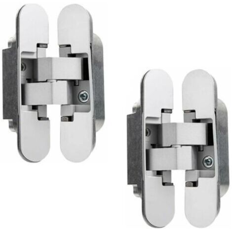 Charnière Invisible pour Portes Lourdes - Lot de 2 (Charge 40 kg, Ouverture 180º)