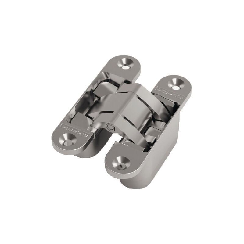 Charnière invisible Small en zamak dimension 95x23mm finition chromé mat Argenta 70000001