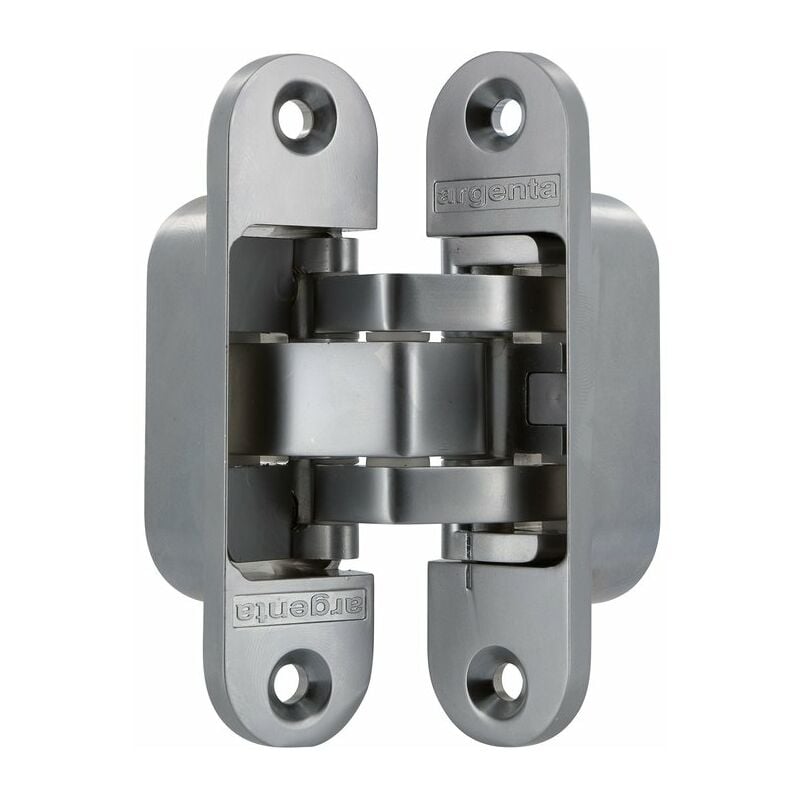 Argenta - Charnière invisible zamak chromé mat - 111 x 29 mm - Medium