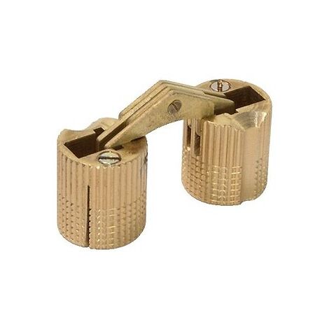 Charnière laiton invisible à encastrer 180° diamètre de perçage 14 mm