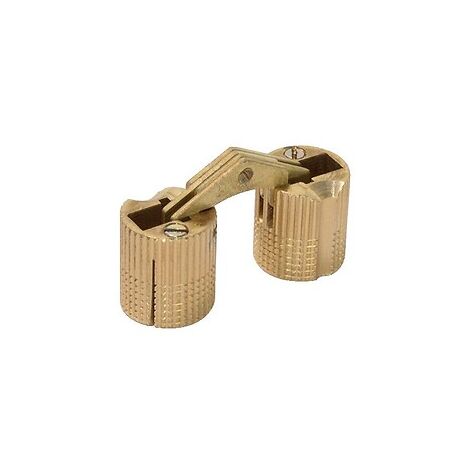 Charnière laiton invisible à encastrer 180° - diamètre de perçage 14 mm - SYNERCIA