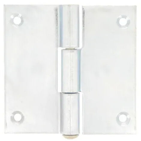 Charnière meuble, carrée, 40 x 40 mm, zingué blanc