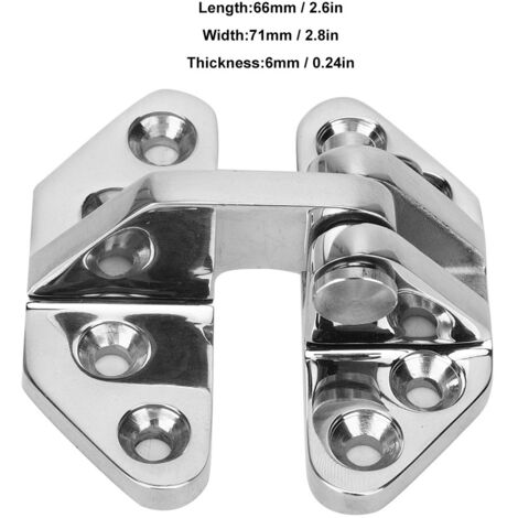 Charnière Papillon pour Écoutille Bateau en Acier Inoxydable 316, Quincaillerie Porte