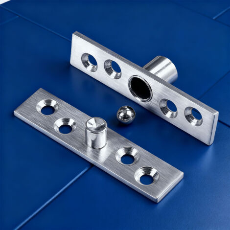 Charnière pivot invisible 4 pièces 360° rotation, robuste acier inoxydable