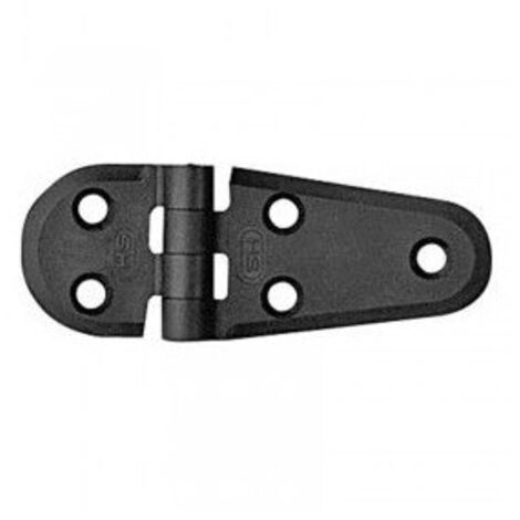 Charnière plastique semi-oval 100x40x4.5mm - NUOVA RADE - noir -