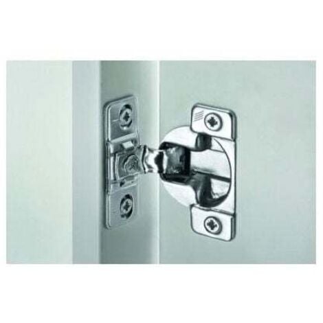 BASETBL Charnière pour cadre de façade avec fermeture automatique - Décor : Nickelé - Diametre boîtier : 35 mm - Matériau : Acier - Ouverture : 110° - Profondeur boîtier : 11 mm -