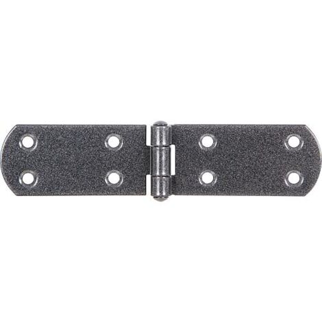 Charnière pour caisses DURAVIS® 156 x 35 x 2 mm, matériau : Acier, bleu zingué, surface : noir-diamant