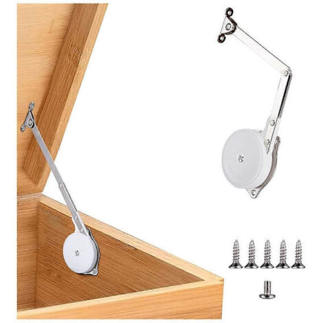 Charnière pour jouets avec support de couvercle à fermeture douce, adaptée aux coffres à jouets en bois, en cèdre et aux boîtes de rangement.