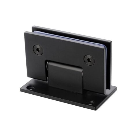 Charnière pour meuble Charnière de porte en verre épaissie 304 charnière de clip en verre inoxydable(noir mat à 90 degrés)