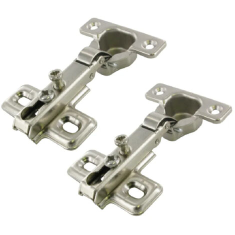 Charnière pour meuble invisible – Acier nickelé – Ouverture à 95° – D.26 mm – Entraînement E38 mm – Lot de 2 pièces – Cime
