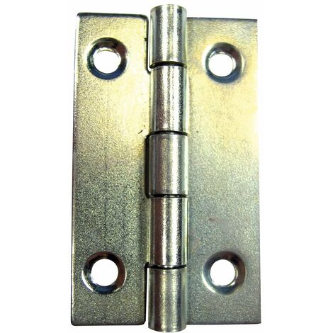 Charnière rectangulaire acier zingué 30 x 19 h x l mm 2,5 ø fixation (mm)