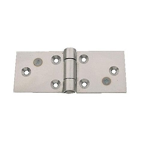 Charnière rectangulaire double feuille - façon canne - acier 40 x 100 mm