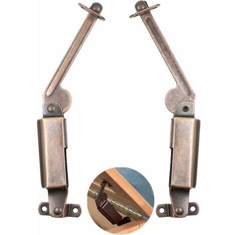 Charnière Ressort Placard Support Porte - Amortisseur Fer, Tampon ressorts, Charnière Maintien de Couvercle pour Placard, cuisine, rabat, placard, coffre jouets, armoire, Meubles Accessoires. 2 pcsden