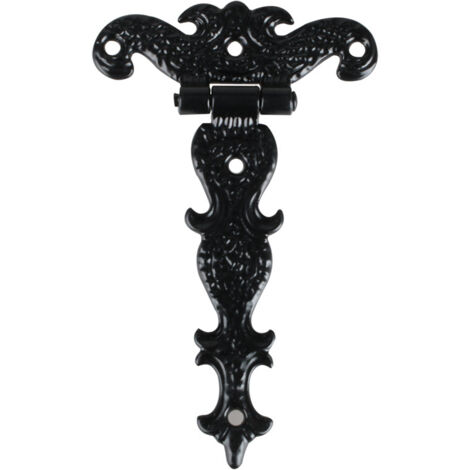 Charnière rétro en alliage de zinc, boîte en bois, décoration de la maison, charnière noire