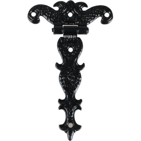 Charnière rétro en alliage de zinc, boîte en bois, décoration de la maison, charnière noire