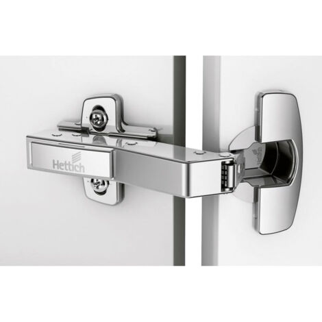 Charnière sensys 8669 w45 95° - Amortisseur : Sans - Base : - 2 mm - Décor : Nickelé - Diametre boîtier : 35 mm - Entraxe : 52 mm - Epaisseur porte maxi : 28 mm  - HETTICH