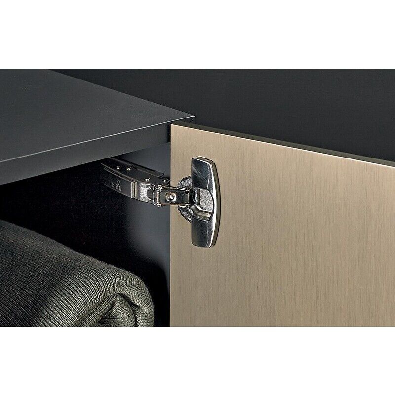 Hettich - Charnières Sensys pour portes fines - 110° - manchon à expansion - entraxe 52 - coudure 16