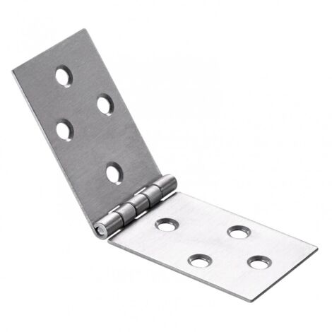 Hettich – Charnière inox pour meuble – Dimensions L.40 x l.120 mm – Fixation à visser – Pour bois dur et teck – Charge maximale 56kg
