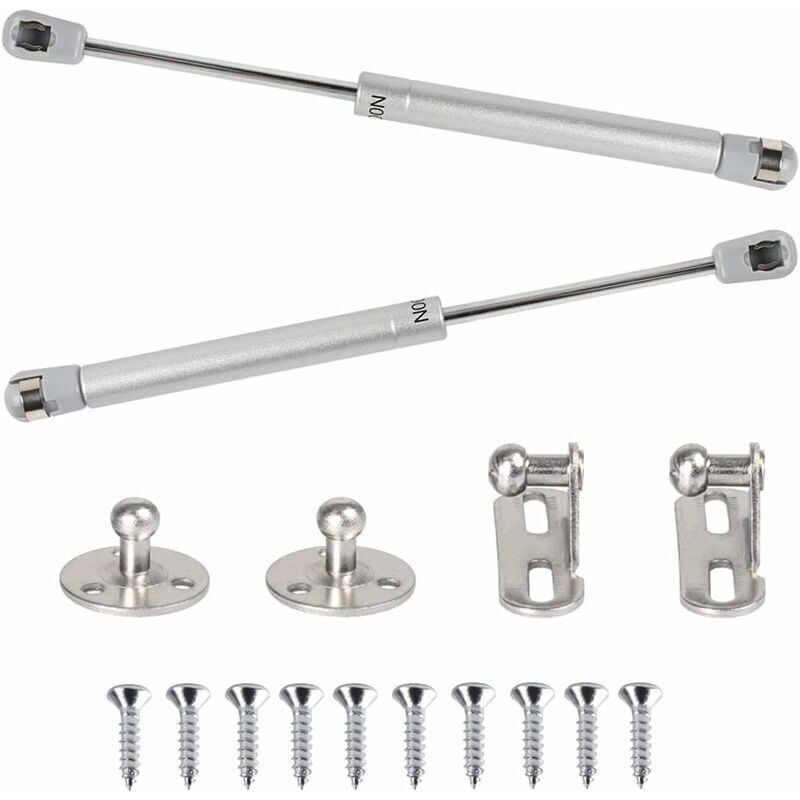Charnières 2pcs Ressort à Gaz 100N Vérins à Gaz Hydraulique Bras Pneumatique pour Levage Amortisseur à Gaz 90 Degres avec Vis Charnière Porte Placard