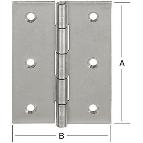 Charnières 60X46 mm acier inoxydable(V2A)
