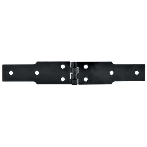 Charnières à congé en acier - Longueur 200 mm x hauteur 30 mm - épaisseur 2.5 mm - finition noir - INTERGES.COM