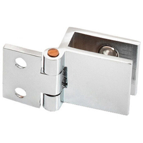 Charnières à pression de 5 à 8 mm pour portes d'armoires et portes vitrées, 180/90 mm, faciles à installer, en laiton durable, 0 degré.
