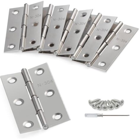 Charnières arrière pliantes 2,6' (20 pièces) 66 mm, en acier inoxydable