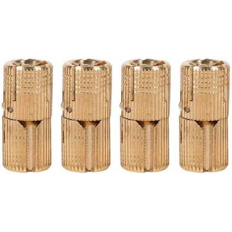 Charnières Cylindriques Invisibles en Laiton, Charnières à Barillet Cachées, Angle d'Ouverture 180° (4 Pcs)