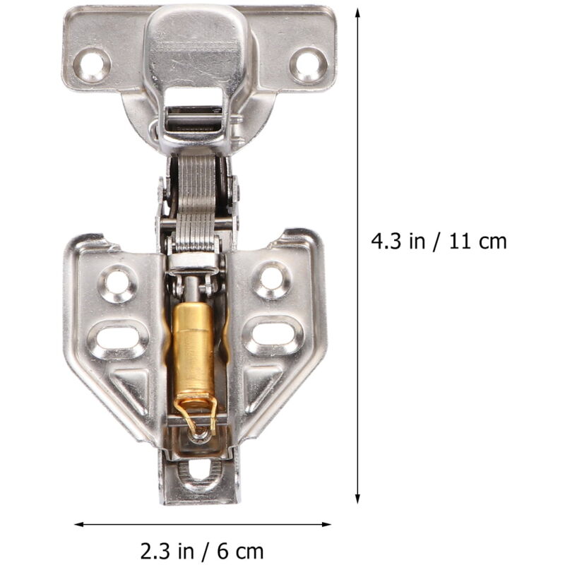 Charnières d'armoires de cuisine Vis dissimulées pour porte Acier inoxydable Meubles hydrauliques Armoire