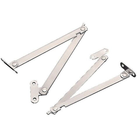 Charnières de meubles 4 pièces Charnières de levage en métal Charnières de meubles réglables Supports Charnières pliantes Argent