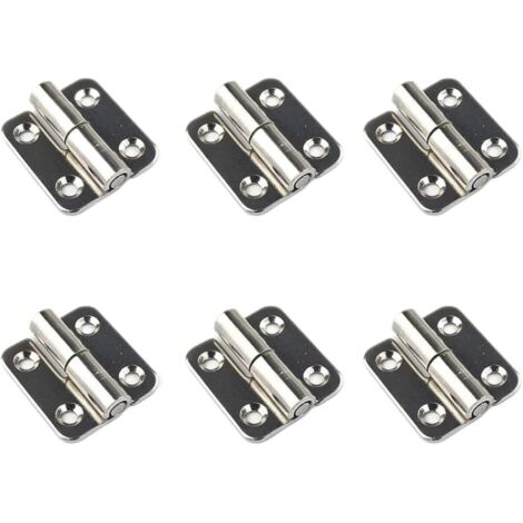 Charnières de porte amovibles (lot de 6), petites charnières coulissantes, charnières à drapeau, charnières de porte amovibles, acier inoxydable 304, gauche