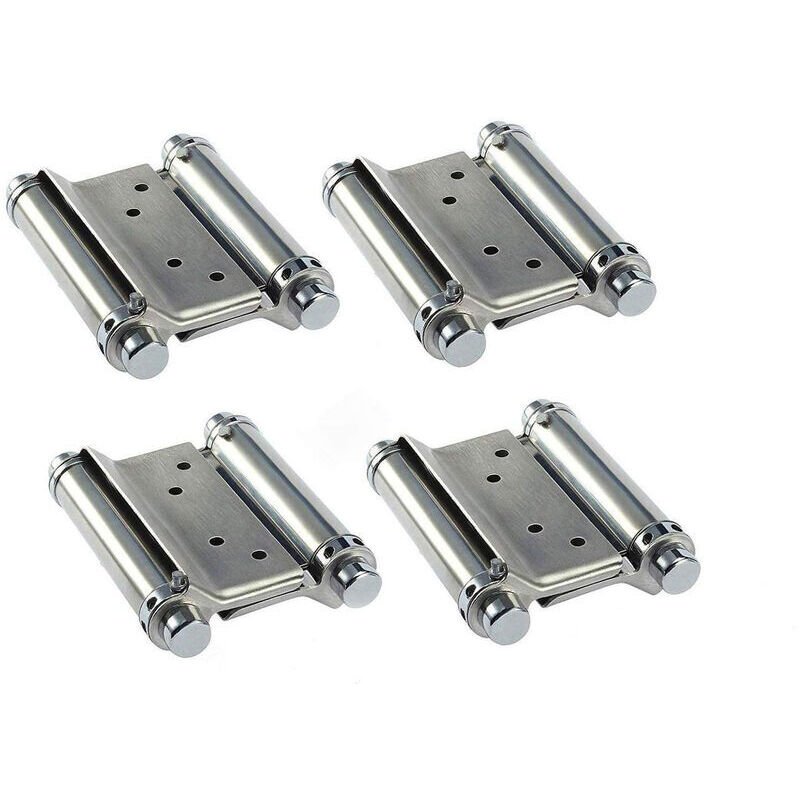 Charnières de porte Charnières de porte réglables en acier inoxydable à double action (4 pièces 3 pouces)