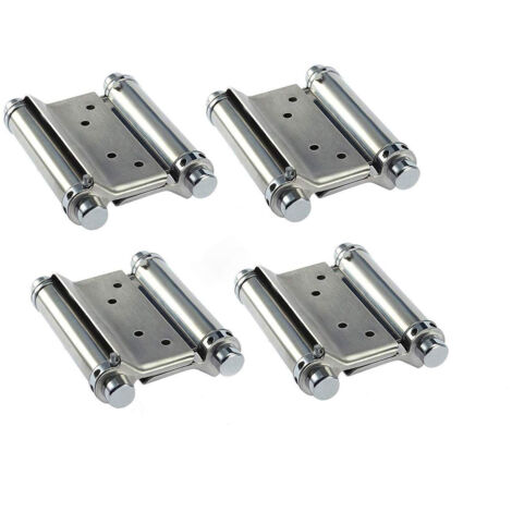 Charnières de porte Charnières de porte réglables en acier inoxydable à double action (4 pièces 3 pouces)