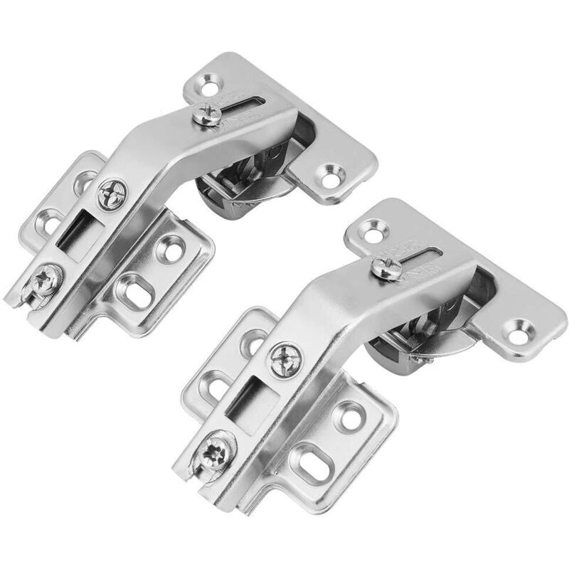 Gistuch - Charnières de Porte, Charnières Hydrauliques de Porte D'armoire 2 Pièces, Charnières D'angle de Porte D'armoire à Pli D'angle de 135 Degrés