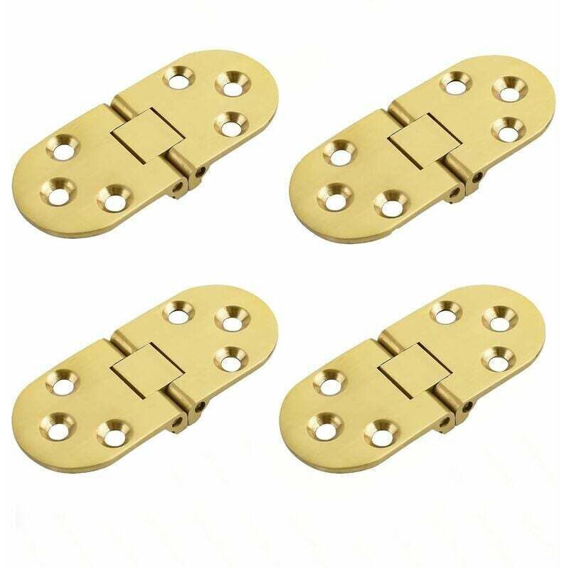 Charnières de table pliantes, connecteurs pliables, accessoires de mobilier en acier inoxydable, pliage à 180°, épaisseur 2 mm, finition chromée, lot
