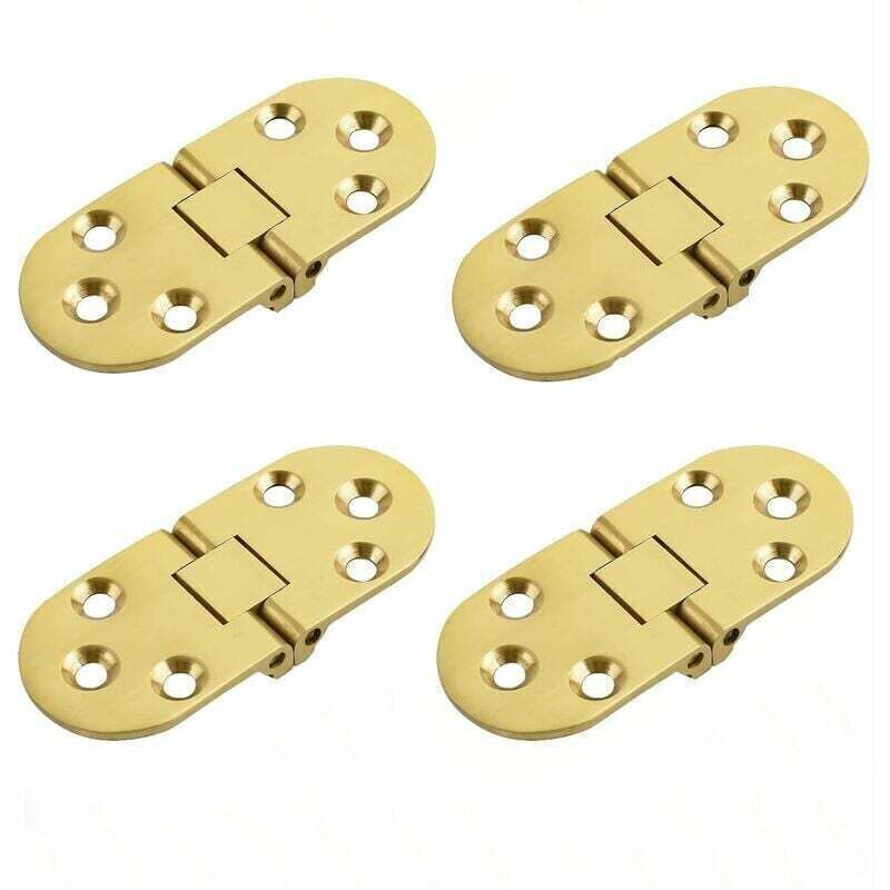 Charnières de table pliantes, connecteurs pliables, accessoires de mobilier en acier inoxydable, pliage à 180°, épaisseur 2 mm, finition chromée, lot