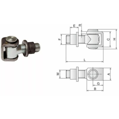 CHARNIÈRES FILETÉES COMUNELLO POUR PORTAILS M24 A.120