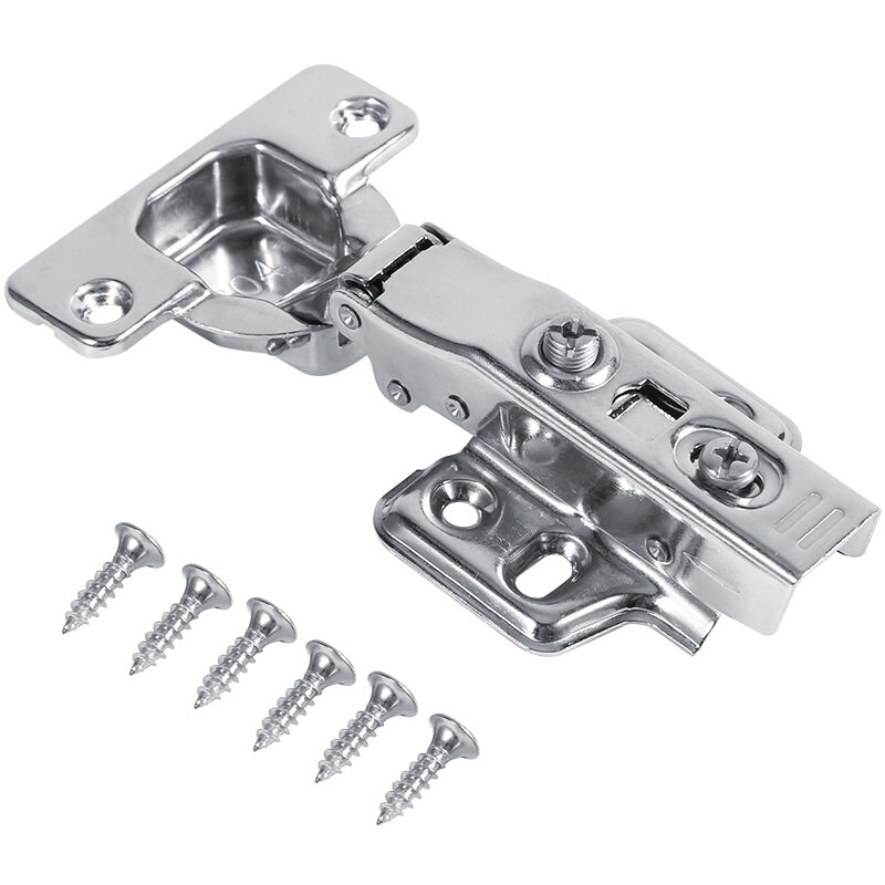 Charnières Hydrauliques en Acier Inoxydable pour Portes d'Armoire, Placard et Dressing (Recouvrement Total)