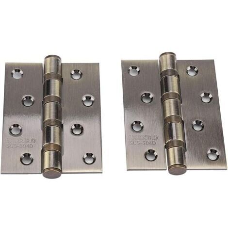 Charnières Inox Épaisseur 3mm Paumelle pour Porte en bois Charnière à Visser au Placard Lourd