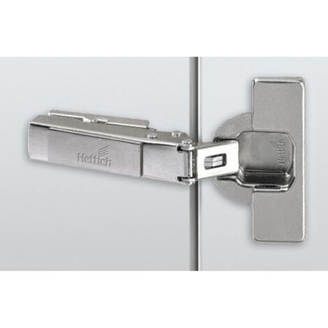 Charnières invisibles 125° - Intermat 9944 - boîtier à visser - entraxe 52 mm - coudure 0 mm - HETTICH