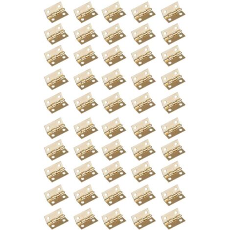 Charnières Miniatures 60 Piéce Mini Charnières Rétro Petites Charnières Charnière pour boîte à bijoux avec 240 Vis, 10mm8mm, Doré