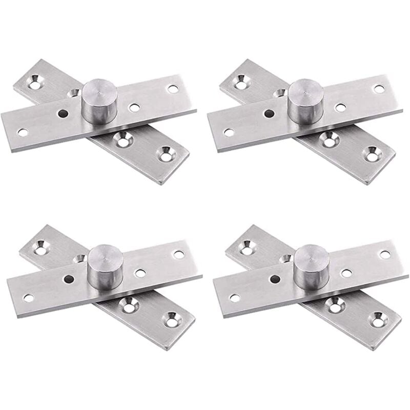 Linghhang - Charnières Pivot Porte à Rotation Cachée de 360 Degrés 4 pcs Pivot Hinge for Door Charnière de Porte Supérieure Inférieure en Bois à