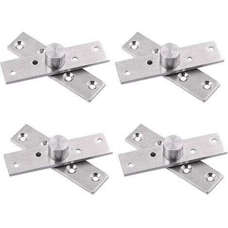 Charnières Pivot Porte à Rotation Cachée de 360 Degrés 4 PCS Pivot Hinge for Door Charnière de Porte Supérieure Inférieure en Bois à Charnière en Aci