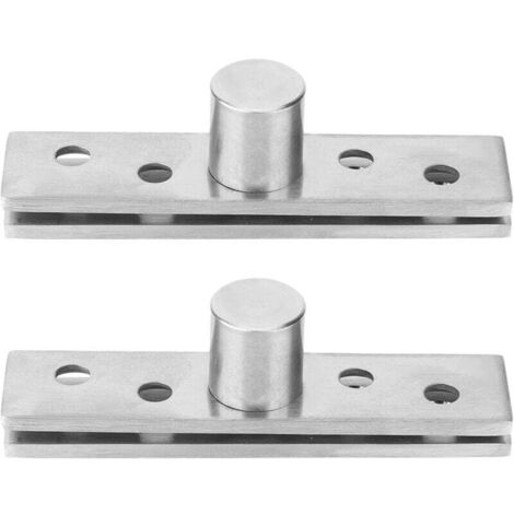 Charnières pivotantes dissimulées à 360° en acier inoxydable pour portes et armoires, pivot central, lot de 2 (75 x 17 mm)